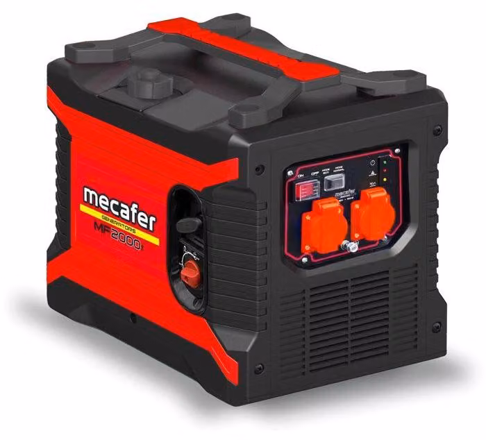 Gruppo elettrogeno inverter Mecader MF2000, 2000W, capacità serbatoio 4L, 3 HP