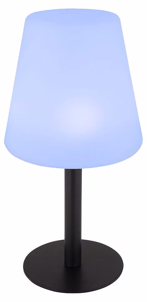 Lampada da tavolo solare a LED RGB, nera, bianca, con cambio di colore, altezza 30 cm