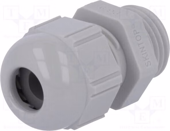 1 x Raccordo per cavi, materiale: grigio chiaro, codice 53018110, tipo PG9, grado di protezione IP68