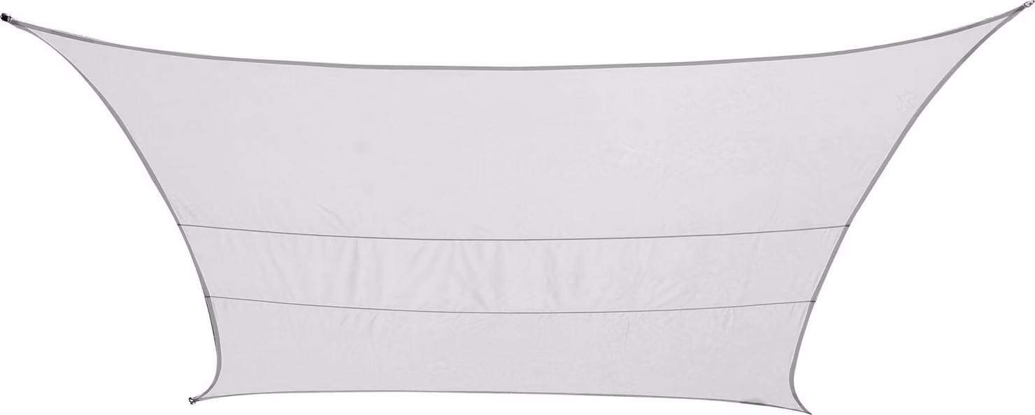 Tenda Vela Ombreggiante Quadrata 5x5m in Poliestere Bauer Bianco