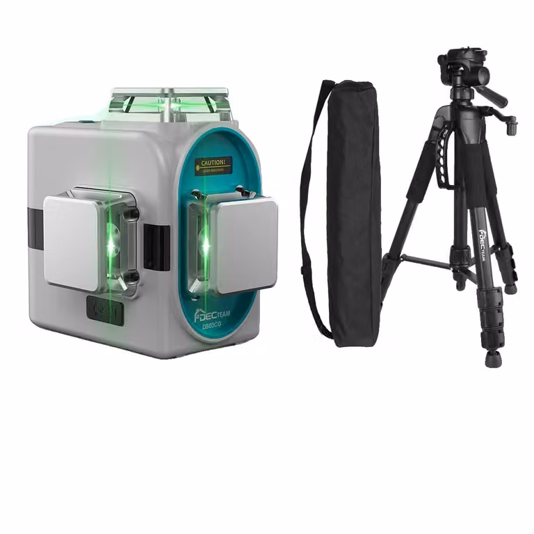 livella laser 3D, raggio verde 3x360°, autolivellante, alta precisione, SET 1