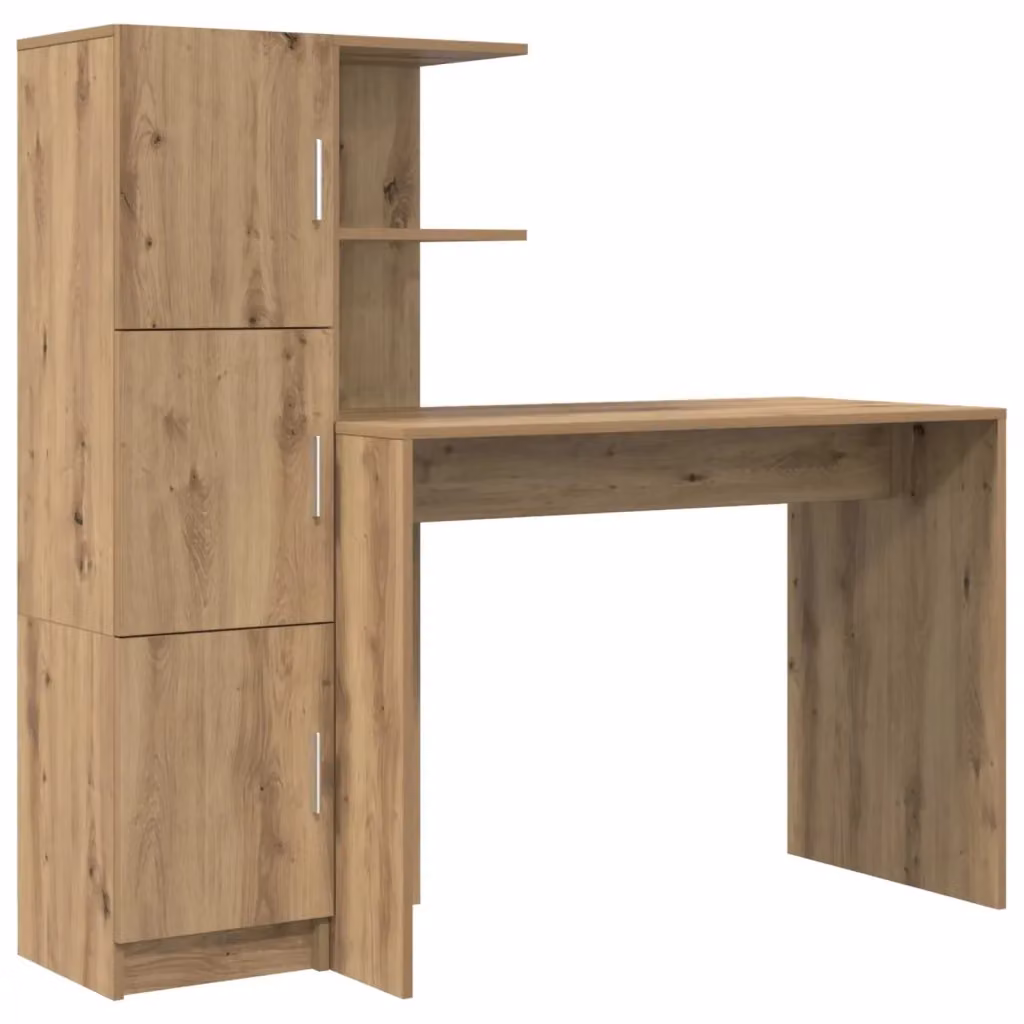 Scrivania moderna in rovere color marrone vidaXL L: 133,5 cm, P: 50 cm, H: 124 cm – 2