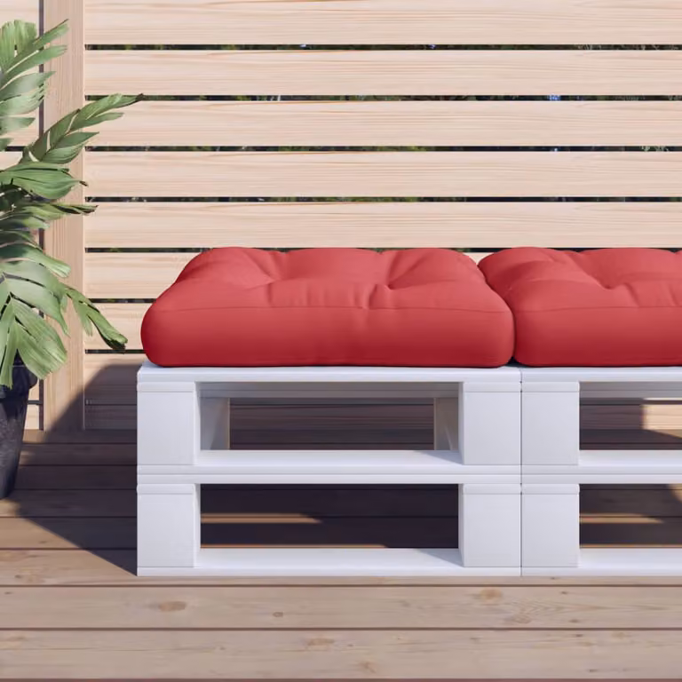 vidaXL Cuscino per Pallet Rosso, L/P/H: 50 x 50 x 12 cm