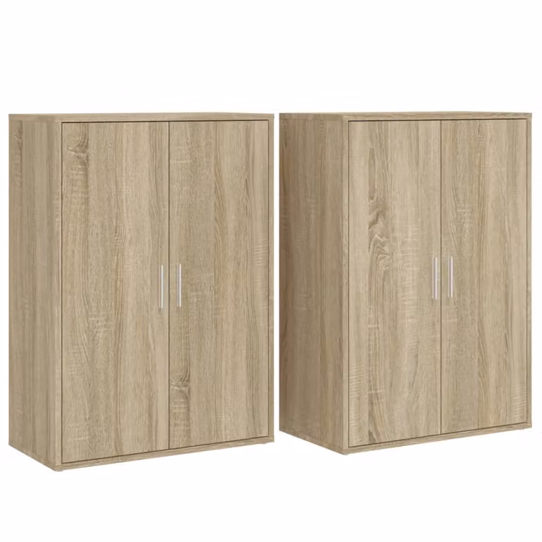 Credenze 2 pz Rovere Sonoma 60x31x84 cm in Legno Multistrato