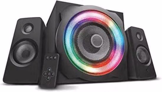 Altoparlanti attivi per PC Trust colore nero con jack da 3,5 mm
