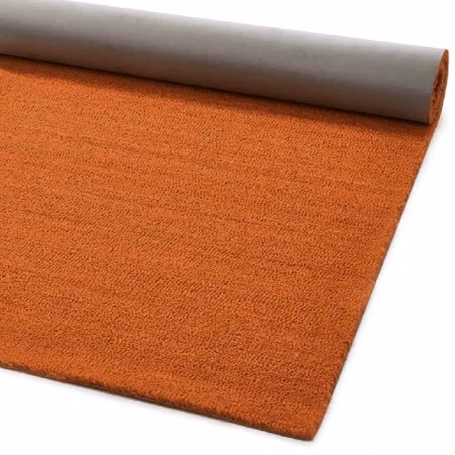 Zerbino Emmevi in Cocco Naturale Antiscivolo e Impermeabile, Colore Marrone Arancio, L 100 cm x P 250 cm