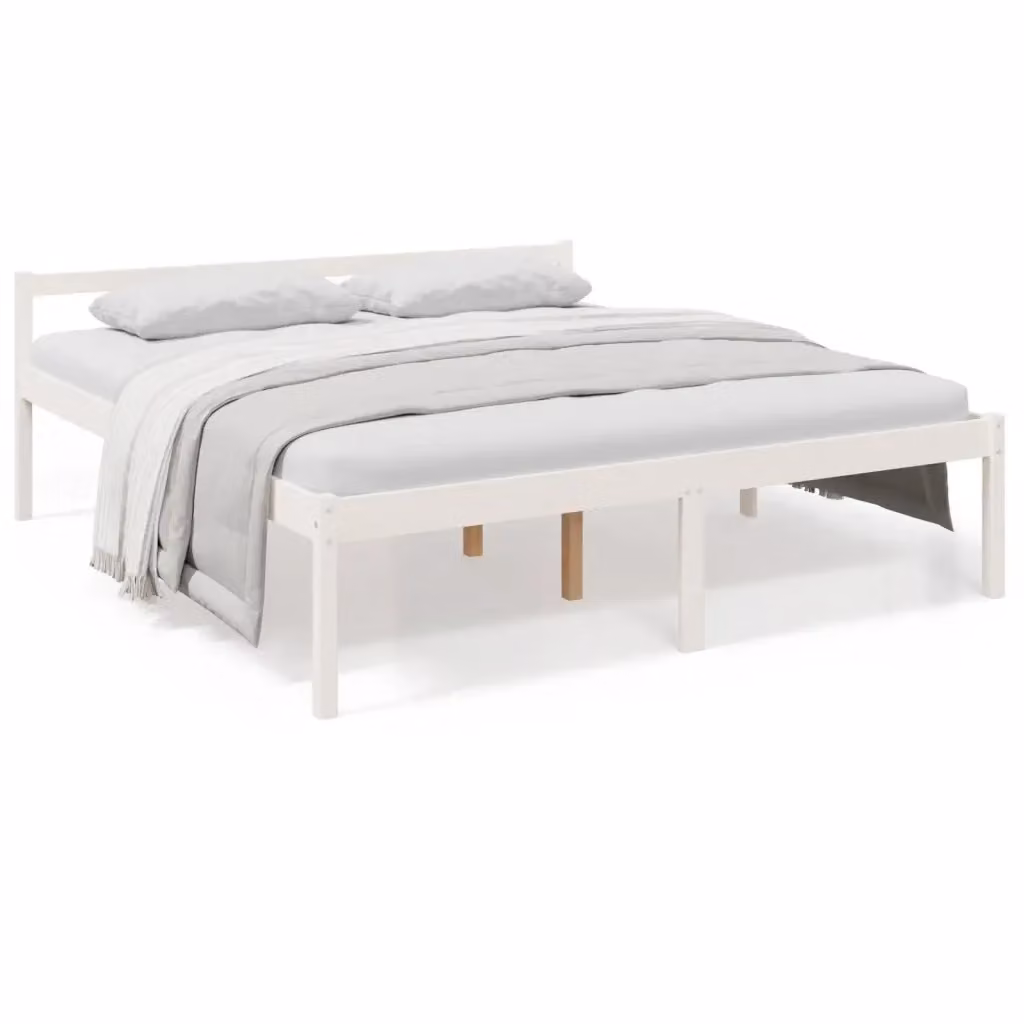 Letto per anziani vidaXL in legno di pino bianco L/P: 180 x 200 cm – 2