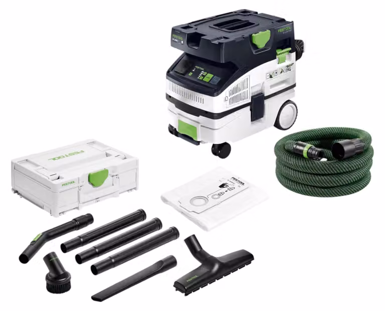 Aspiratore mobile Festool CTL MINI I CLEANTEC 1200 watt 10 l classe di polvere L ( 578311 ) + set di pulizia Standard 7 pezzi ( 577257 )