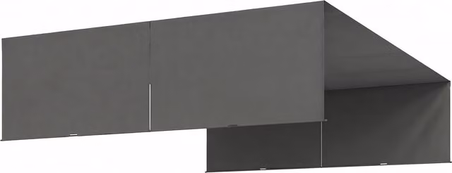 Copertura di ricambio per gazebo e pergola Outsunny in poliestere, Grigio Carbone, 488 x 122 cm