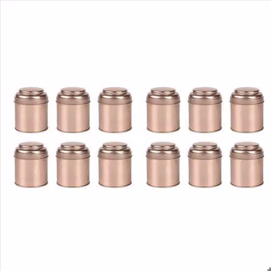 Set di attrezzi da 12 pezzi, doppio coperchio, mini confezione blister e piccola cassetta rotonda
