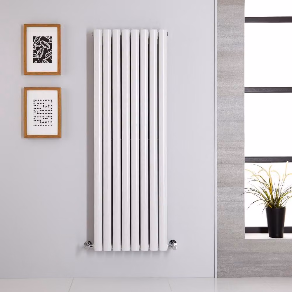 Radiatore Doppio di Design Verticale Bianco - 1101W - 1400 x 472mm - Revive