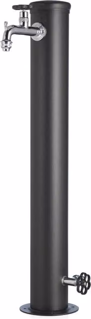 Fontana da Giardino Belfer 42/ARRF con Doppio Rubinetto in Metallo Antracite L: 30 cm, P: 16 cm, H: 85 cm – 1