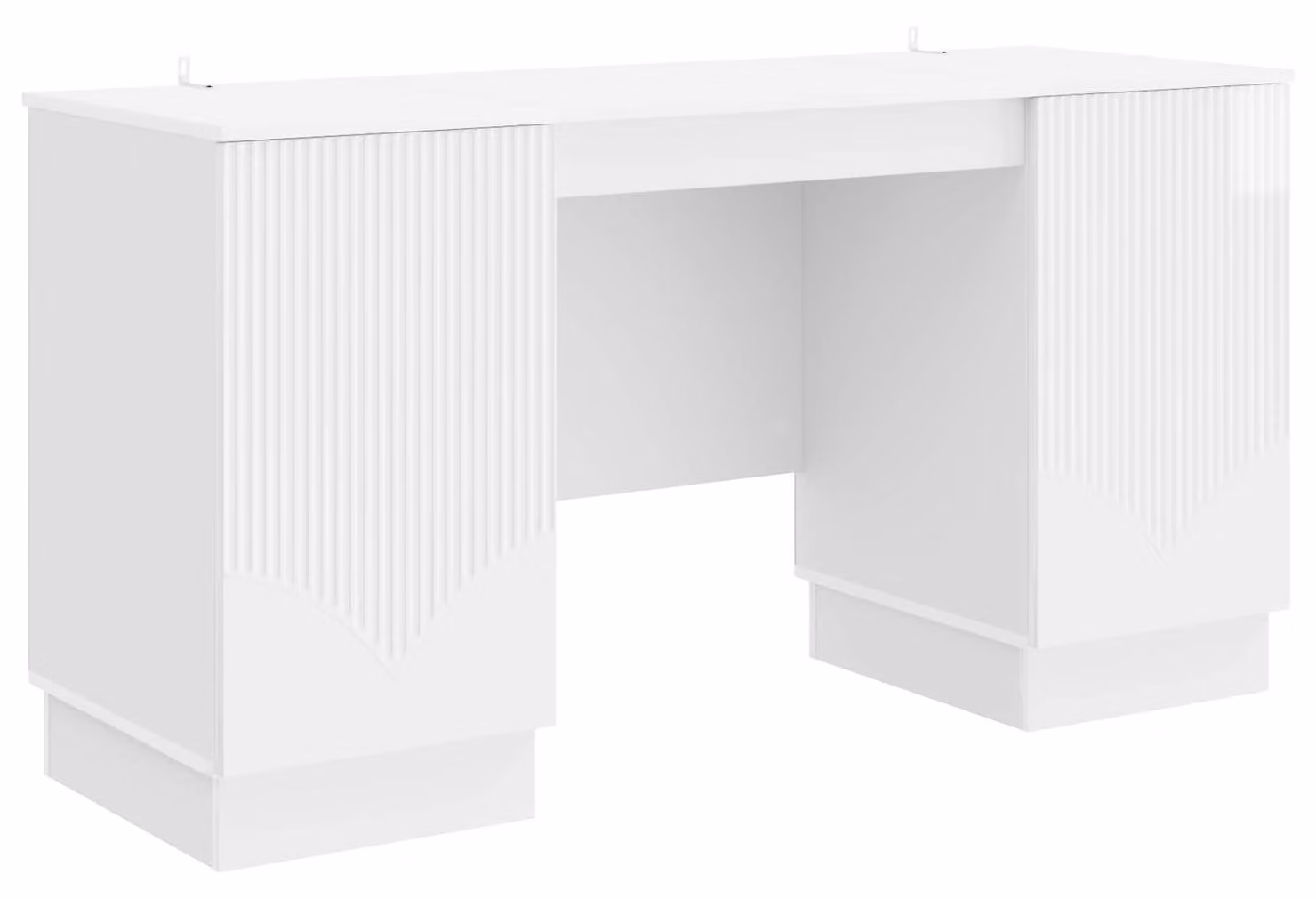 Scrivania Bianco Lucido 142,5 x 50 x 75 cm Legno ingegnerizzato