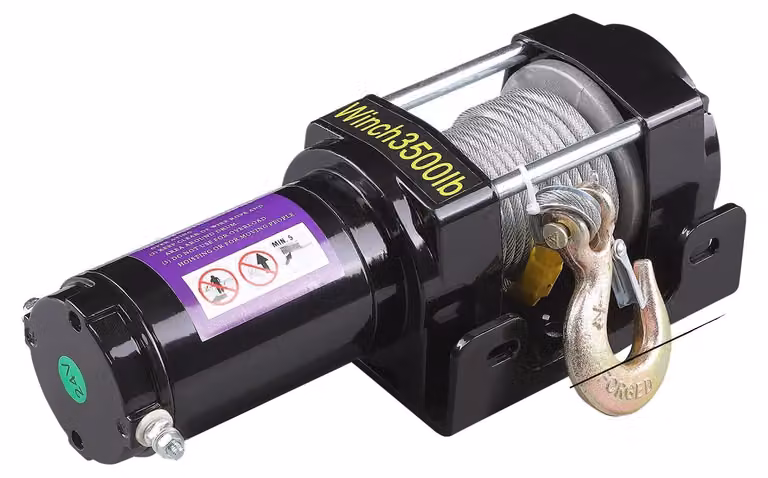 Verricello elettrico, forza di trazione 3500 lbs, design impermeabile, cavo in acciaio da 3500 lbs