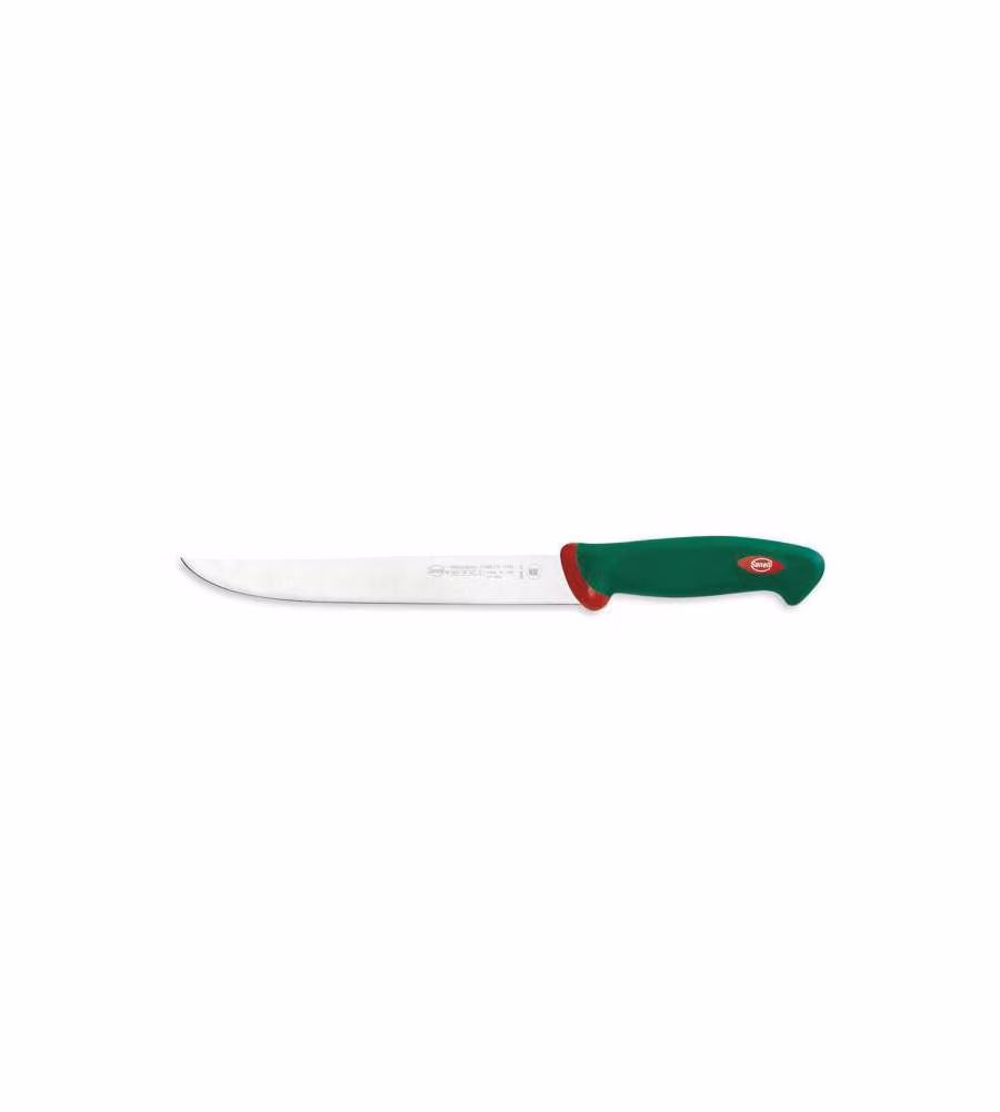 Coltello da arrosto Sanelli in acciaio inox con manico verde e argento, lama 24 cm – 2