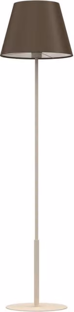 Lampada da terra Arden Luminex in metallo beige e marrone con paralume in tessuto e attacco E27, dimmerabile