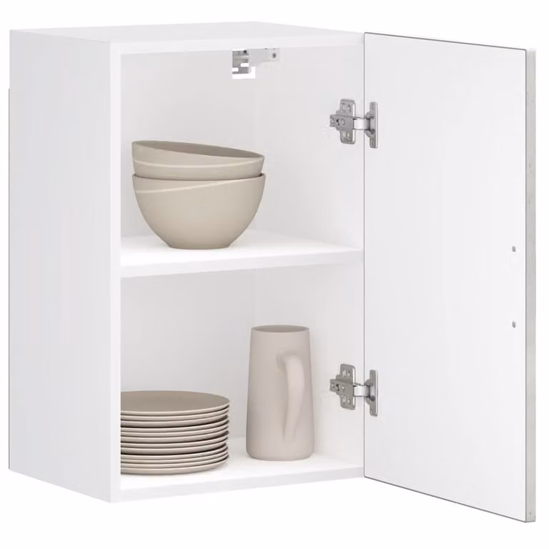 Pensile da cucina moderno vidaXL in legno e MDF bianco e grigio, L: 60,0 cm, P: 31,0 cm, H: 40,0 cm