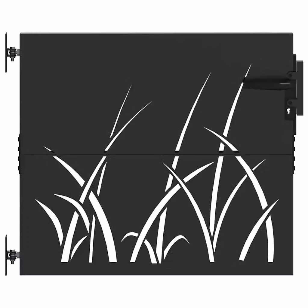 Cancello singolo da giardino vidaXL in acciaio nero L: 85 cm, H: 100 cm – 2