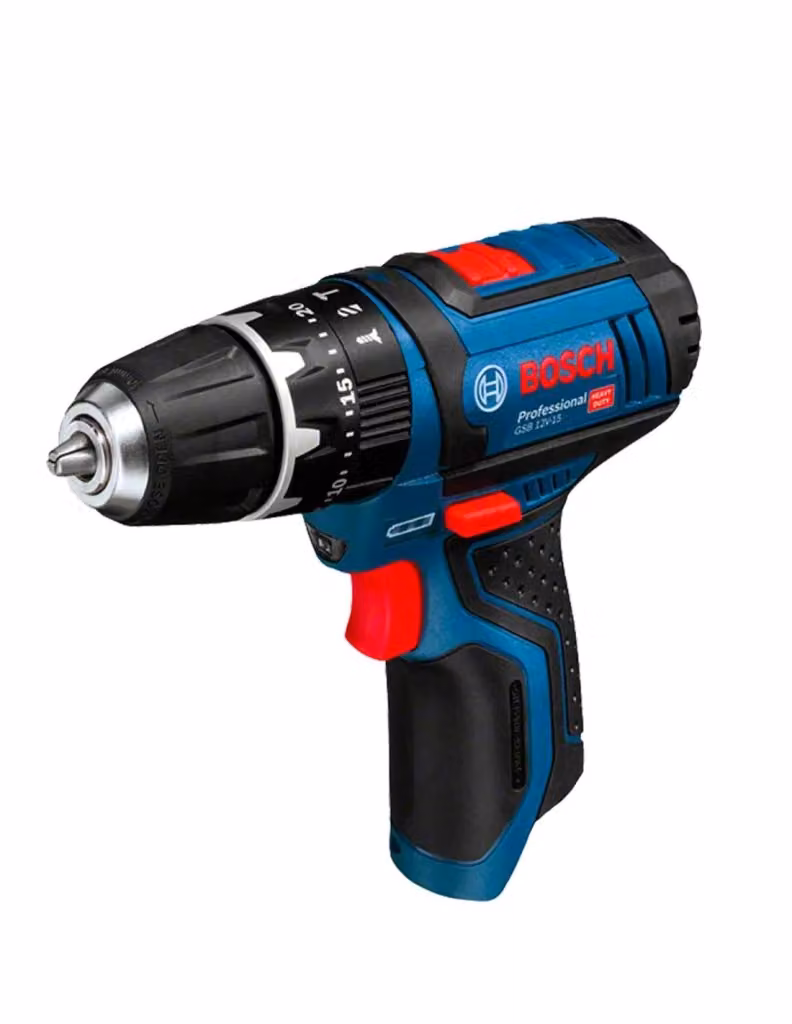 Trapano a percussione Bosch GSB 12V-15 con 2 batterie da 6,0 Ah, caricabatterie GAL12V-40 e custodia L-Boxx 102, colore blu – 2