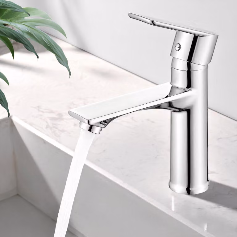 Rubinetto per il bagno – Cromato, con sistema di sicurezza per l'uso familiare
