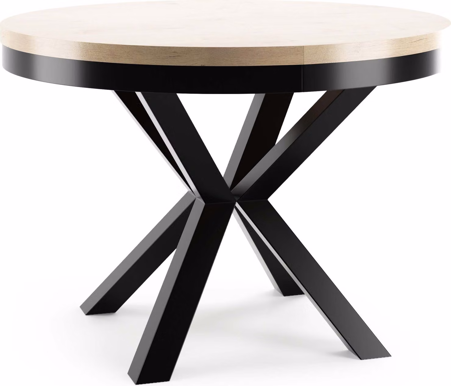 FURNLUX Tavolo da pranzo Narvic Beige 120cm / Colore principale: Beige / Dimensioni: 120 x 76 x 196 cm