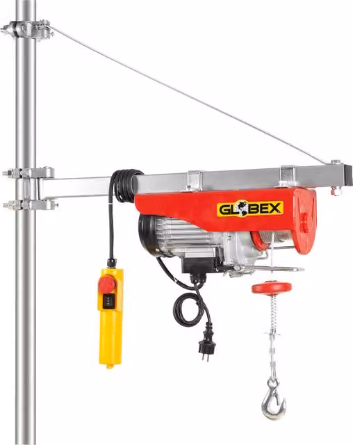 Paranco Elettrico Globex GX 100 12 PE Rosso con Portata 100 kg e Potenza 450 Watt
