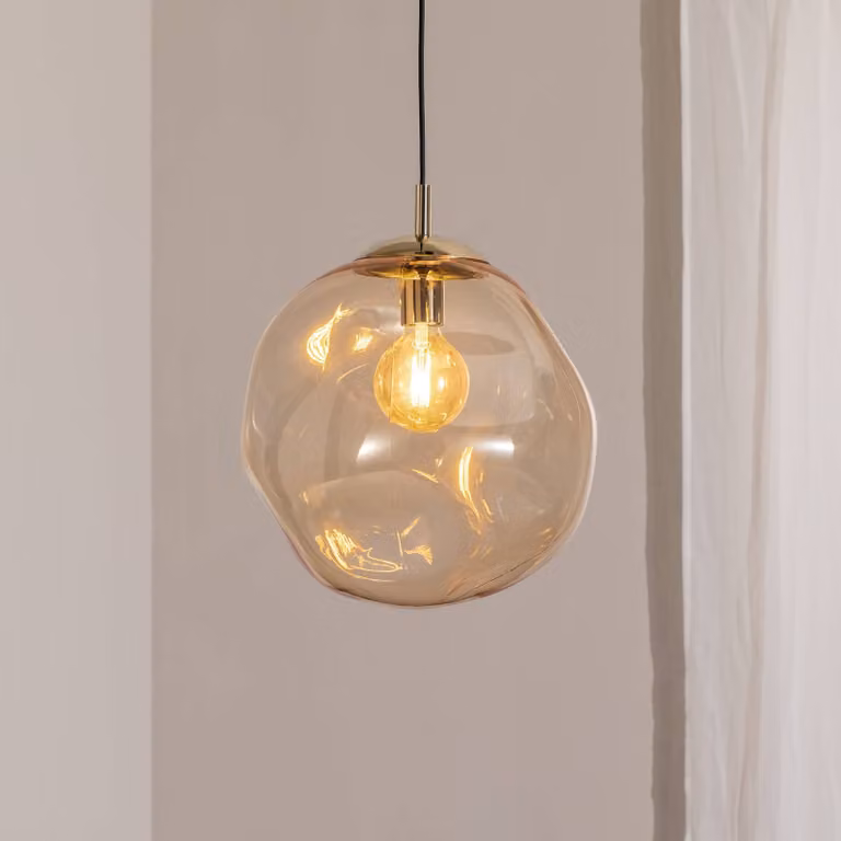 Lampada a sospensione in vetro Sol TK Lighting, dimmerabile, Chiaro / Trasparente, Soggiorno / Sala da pranzo, Vetro, Moderno, Lampada a sospensione
