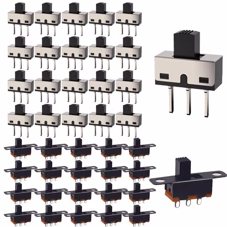 Interruttori a levetta, 40 pezzi, con specifiche 250V/3A e 50V/0,5A, con 3 pin e 2 posizioni