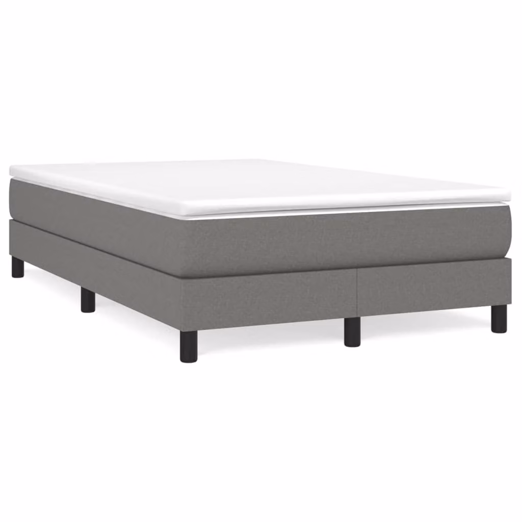vidaXL Letto Ibrido con Giroletto a Molle e Materasso in Tessuto Grigio e Bianco L/P/H: 120 x 200 x 25 cm