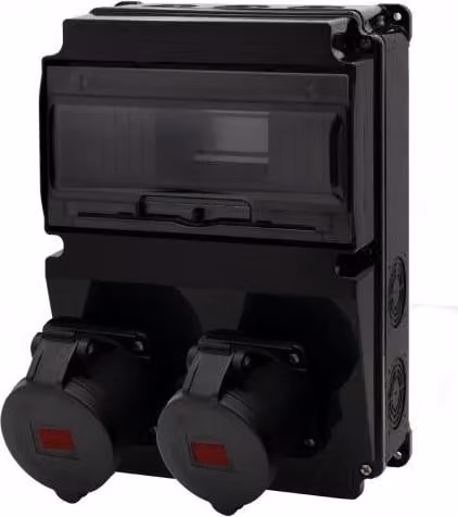 Quadro di distribuzione LAGO 10M SCENIC nero - prese dritte 16A/5P, 32A/5P F3.2660