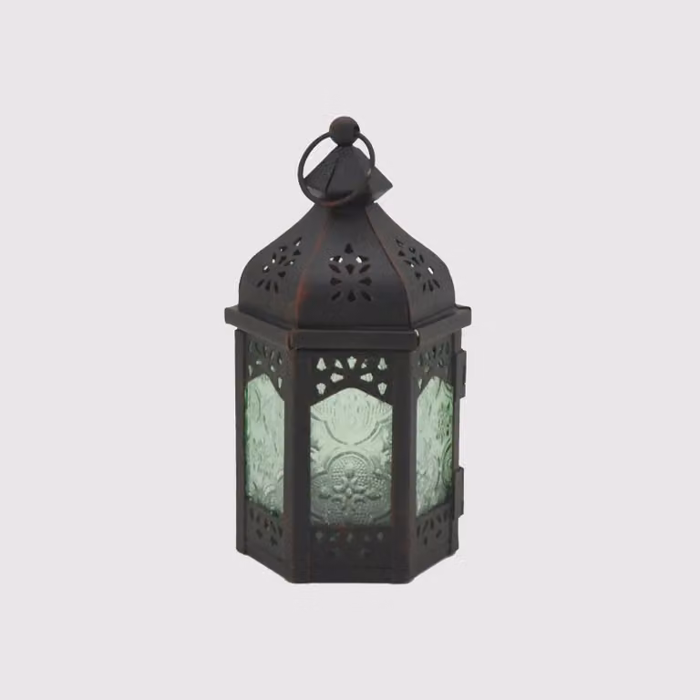 Lawsonia - Lanterna decorativa verde in stile marocchino