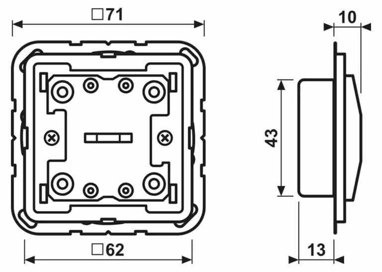 Jung KNX-Taster Standard 1-fach LSCD10711ST (LSCD10711ST)
