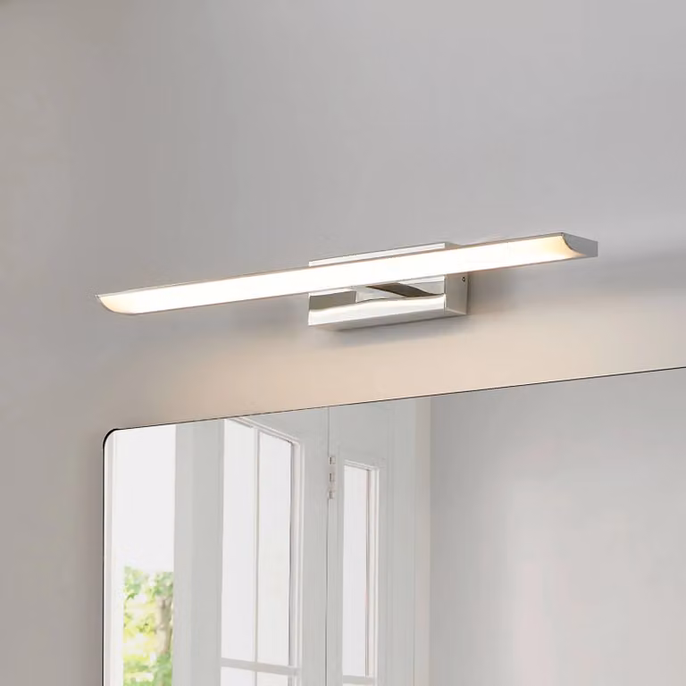 EGLO connect Luce per specchio a LED Smart Tabiano-Z, 60,5 cm, cromato dimmerabile, Alluminio / Grigio / Zincato, Bagno, Metallo, Moderno