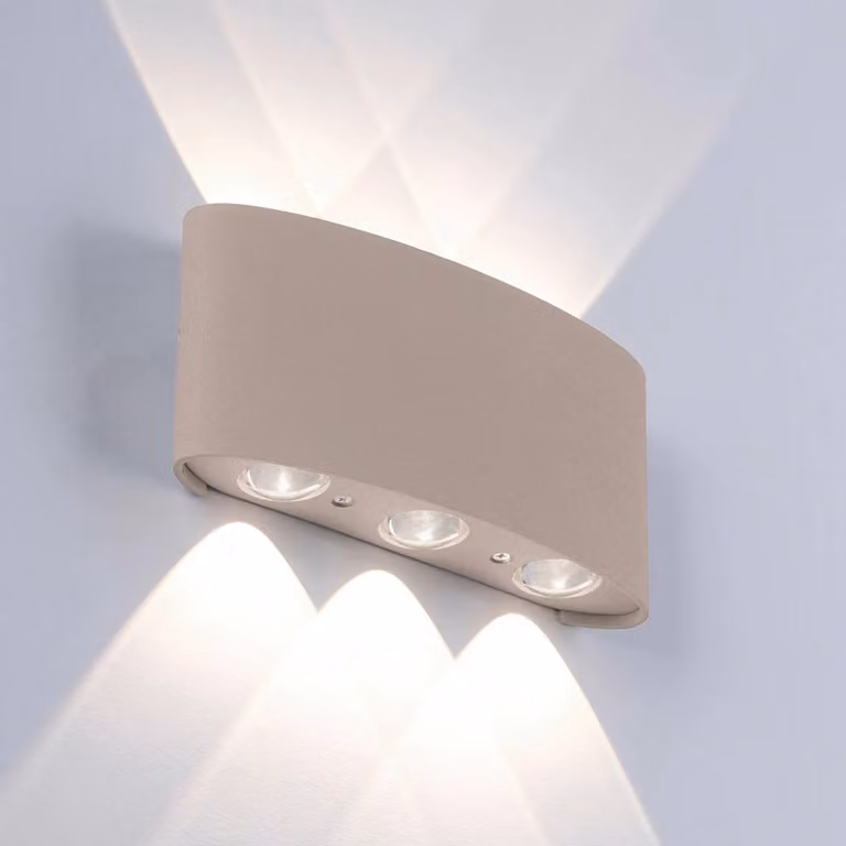 Paul Neuhaus Applique da esterni a LED Carlo, Crema / Ambra, Alluminio, Moderno, Applique LED da esterni