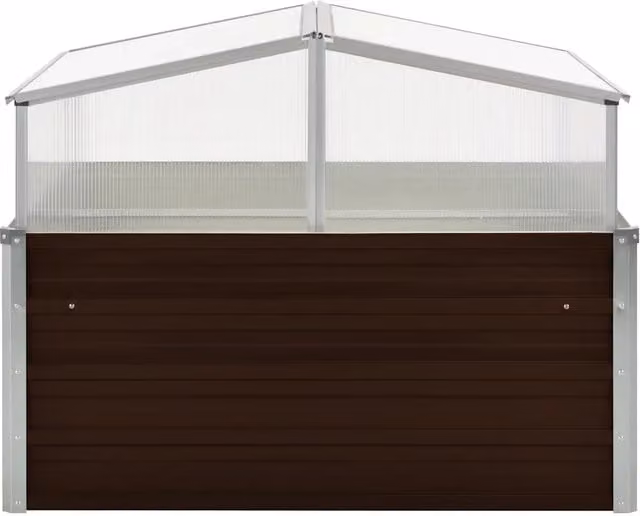 Serra DESIGN IN Marrone in Acciaio Zincato e Policarbonato L/P/H: 100 x 100 x 85 cm