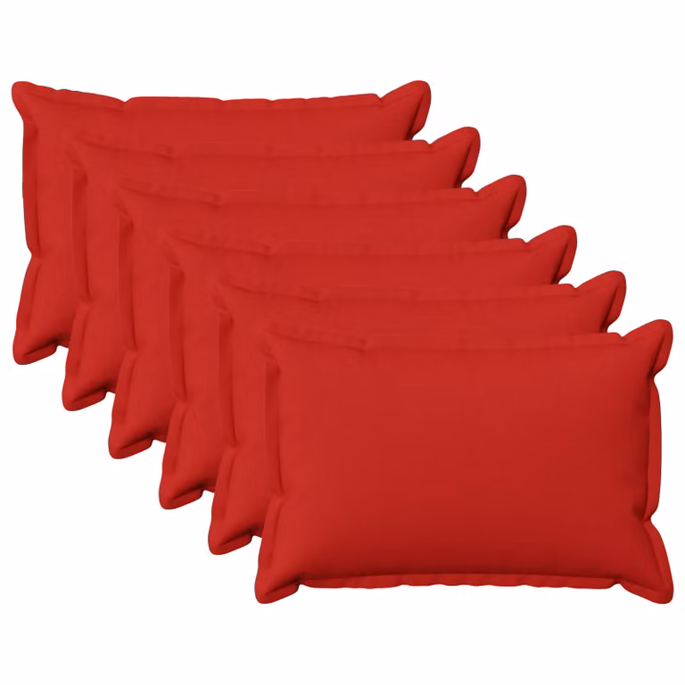 Set di 6 federe vidaXL HOUTEN rosse in poliestere, L 50 cm x P 70 cm