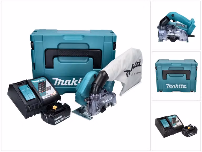 Sega circolare a batteria Makita DCC 500 RF1J 125 mm Brushless 18 V + 1x batteria 3,0 Ah + caricatore + valigetta Makpac