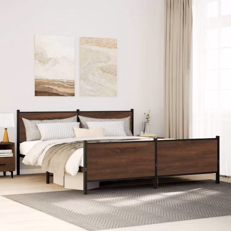 Giroletto in metallo vidaXL color rovere marrone L: 187 cm, P: 91,5 cm, H: 219 cm