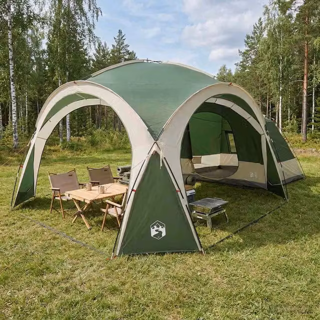 Tenda Laterale Verde 643 x 408 x 260 cm Poliestere e Acciaio 42028681