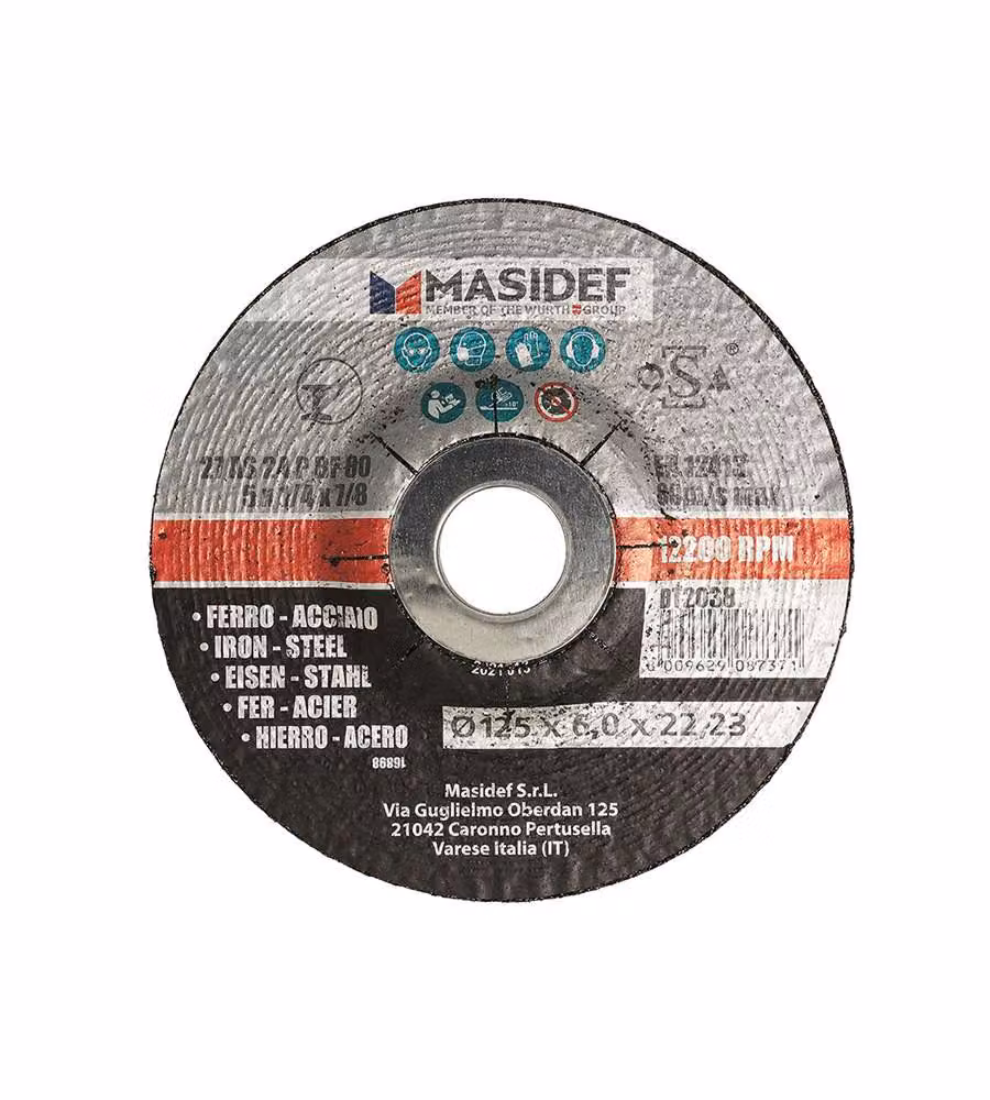 Mola da sbavo 125X6,0mm per acciaio e ferro