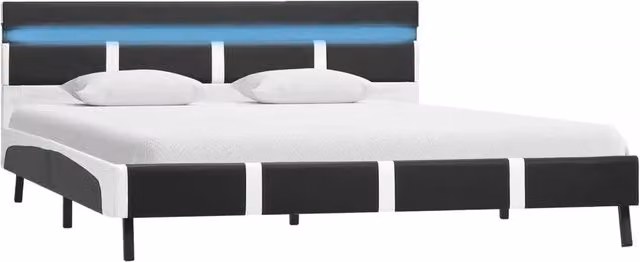 Giroletto con LED-Struttura Letto Grigio in Similpelle 120x200 cm 278163