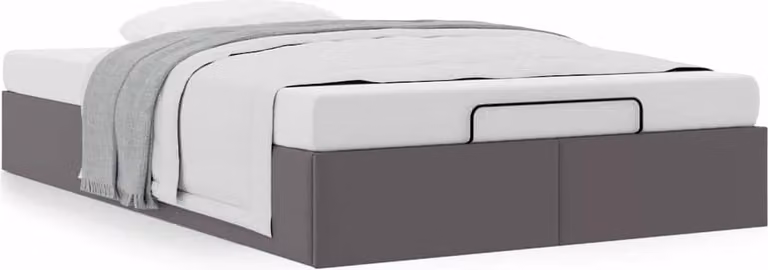 Struttura Letto Pouf senza Materasso 120x190 cm Pelle finta