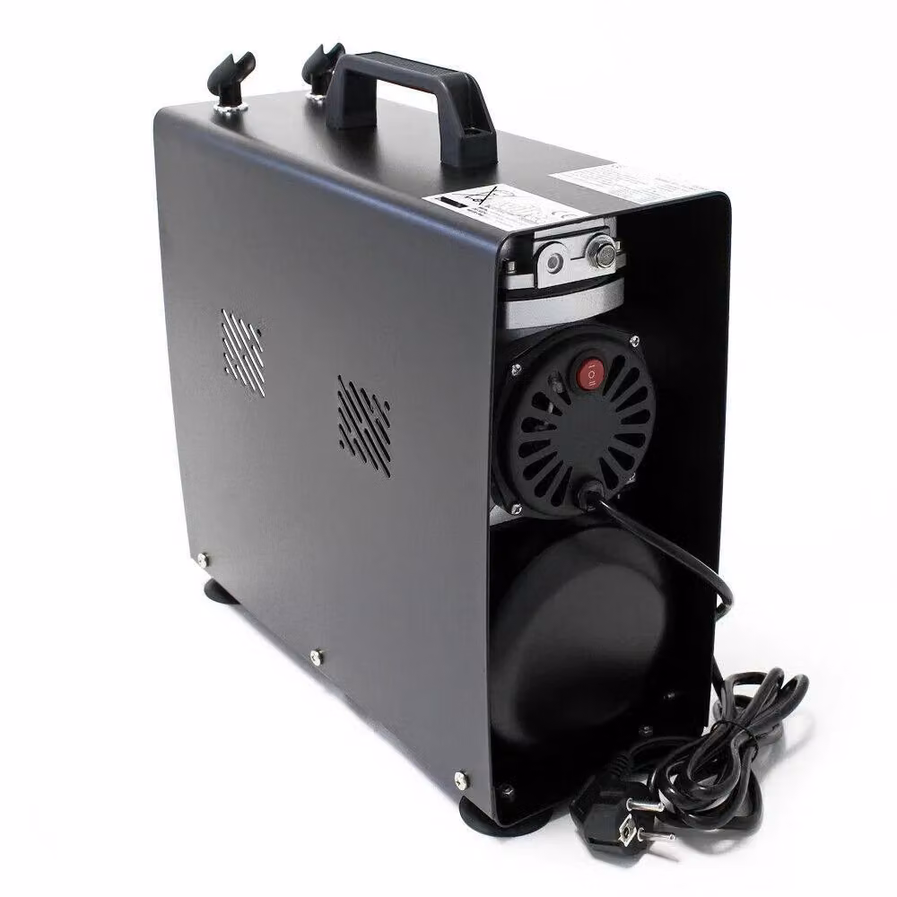 Compressore per aerografo bicilindrico con serbatoio nero Senza Marca – 2
