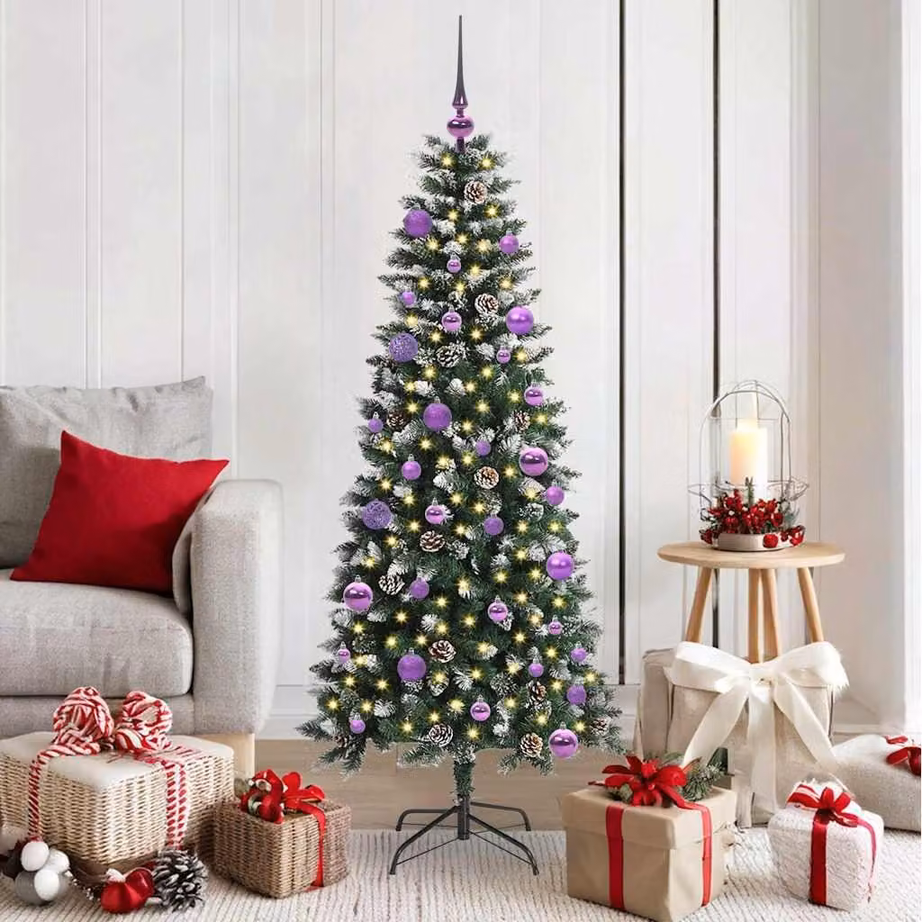 Maison Exclusive - Albero di Natale artificiale verde, 150 cm, in PVC, plastica e acciaio