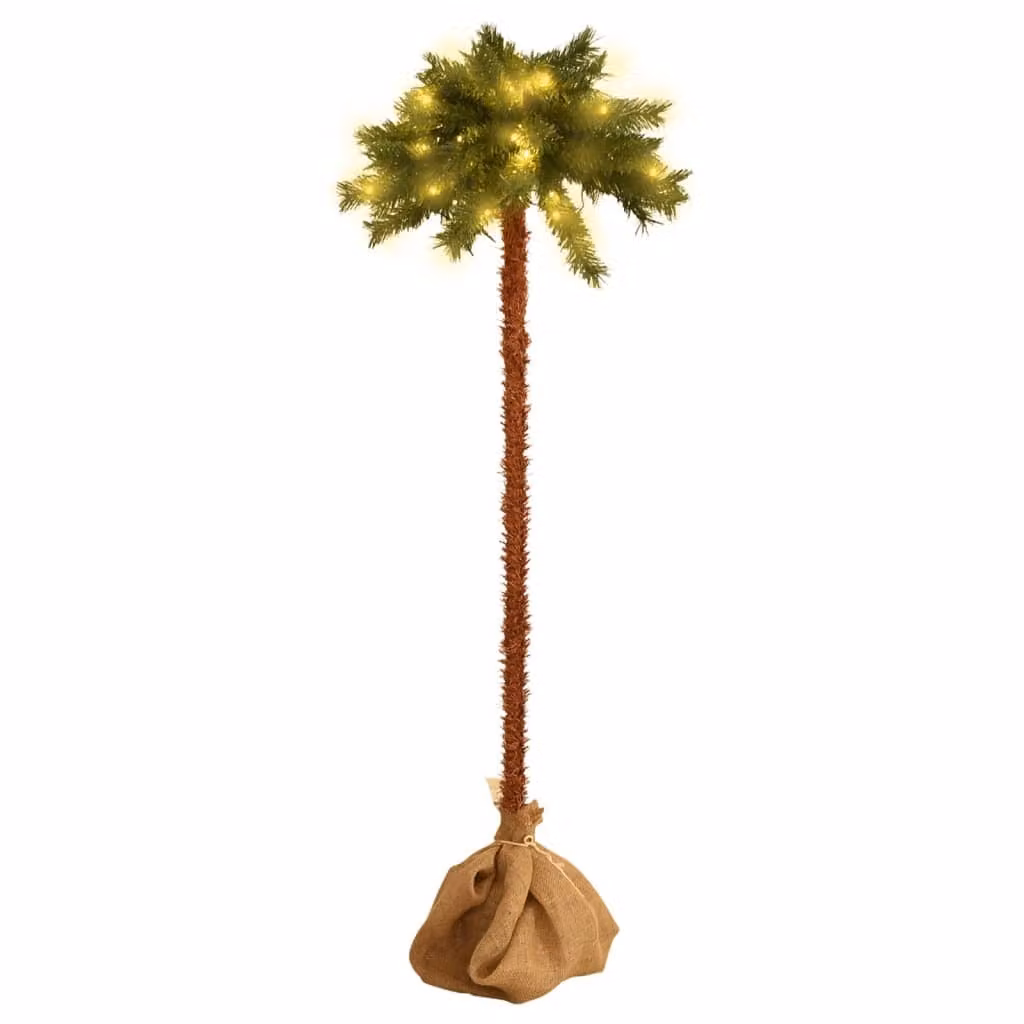 The Living Store Palma artificiale con LED 210 cm