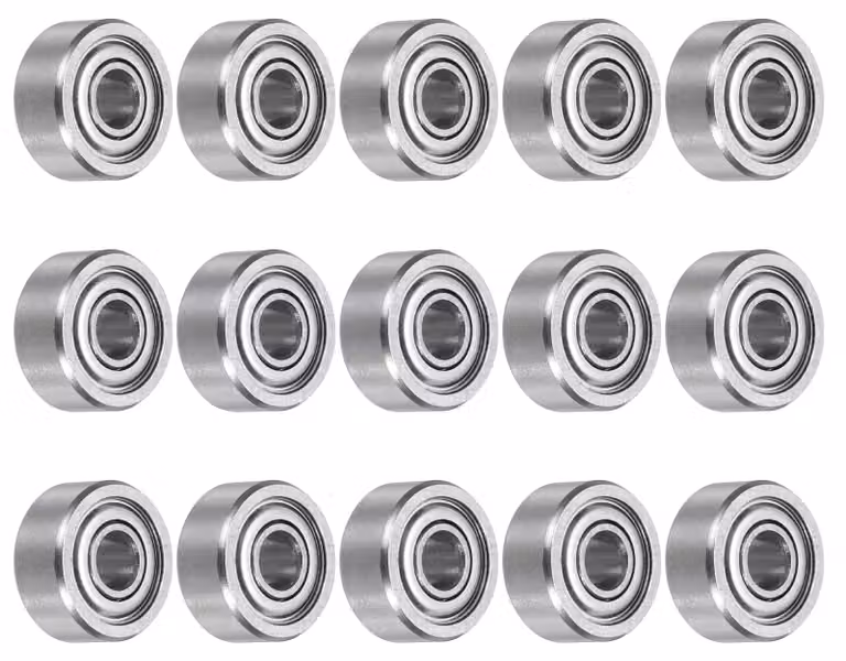 15 cuscinetti a sfere radiali MR93ZZ, dimensioni 3 x 9 x 4 mm, acciaio al cromo, con doppia schermatura