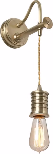 Applique da parete regolabile Elstead Lighting in ottone color oro con vetro trasparente e attacco E27