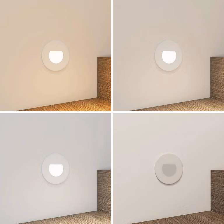 Arcchio Luci LED da incasso Vexi, Ø 7,8 cm, bianco, alluminio, CCT Vexi Arcchio, dimmerabile, Bianco / Opale, Soggiorno / Sala da pranzo, Alluminio, Moderno, Faretto da incasso a parete