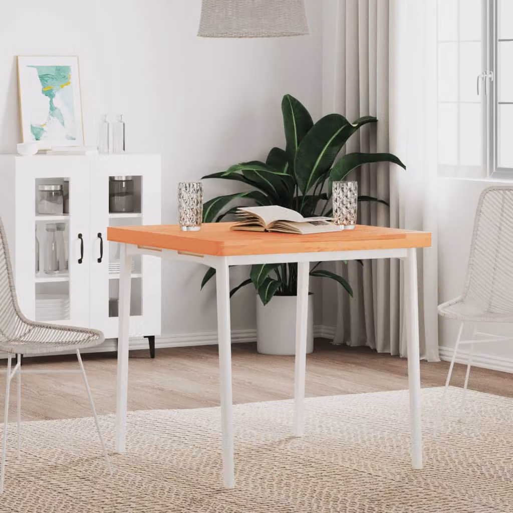 Piano per tavolo quadrato vidaXL in legno di faggio marrone L: 70 cm, P: 70 cm, H: 4 cm