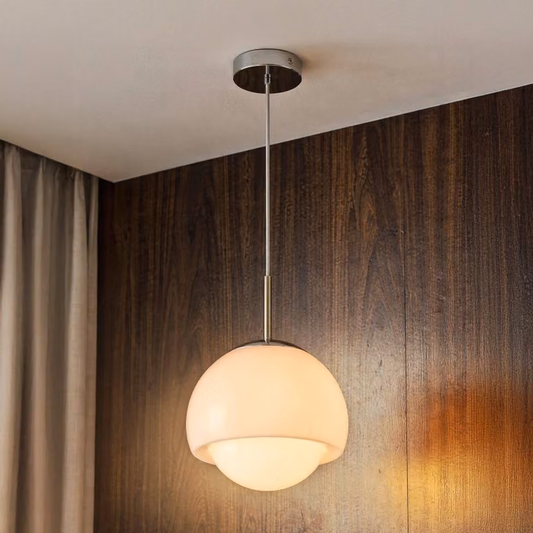 OSRAM Lampada a sospensione Decor Dome, dimmerabile, Bianco / Opale, Soggiorno / Sala da pranzo, Metallo, Moderno, Lampada a sospensione